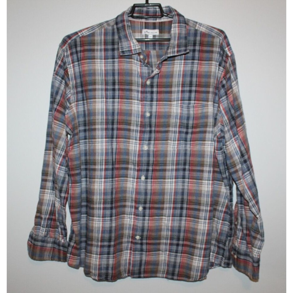 Peter Millar Mountainside Juno Dunes Multi Plaid Sport Shirt Button Up Size XXL - Picture 2 of 10